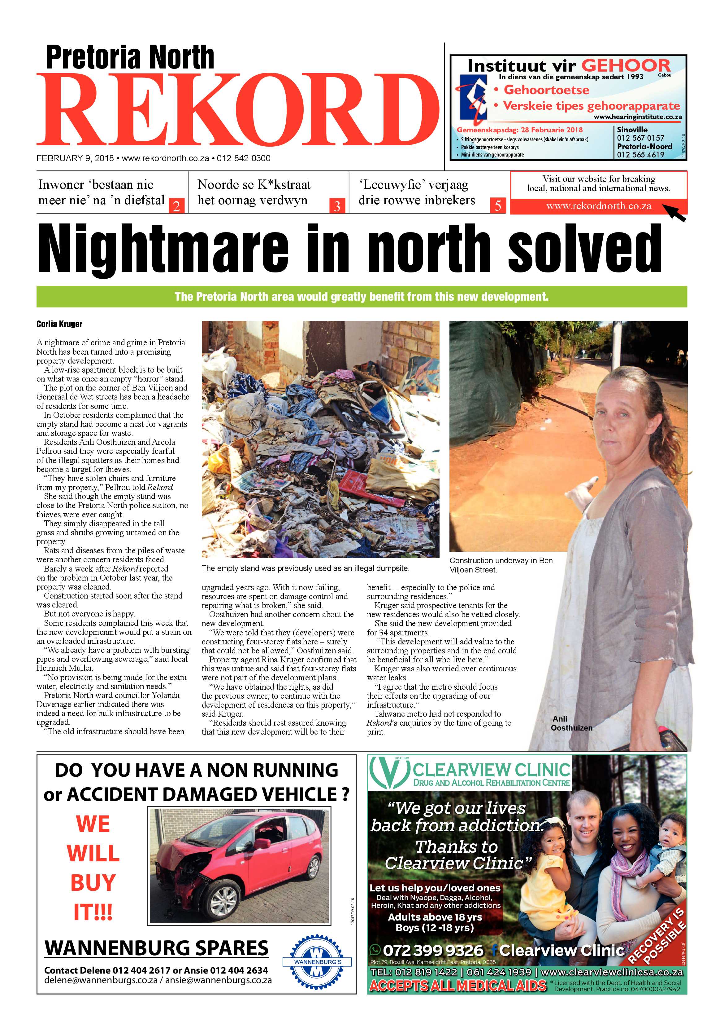 Rekord North 09 February 2018 page 1