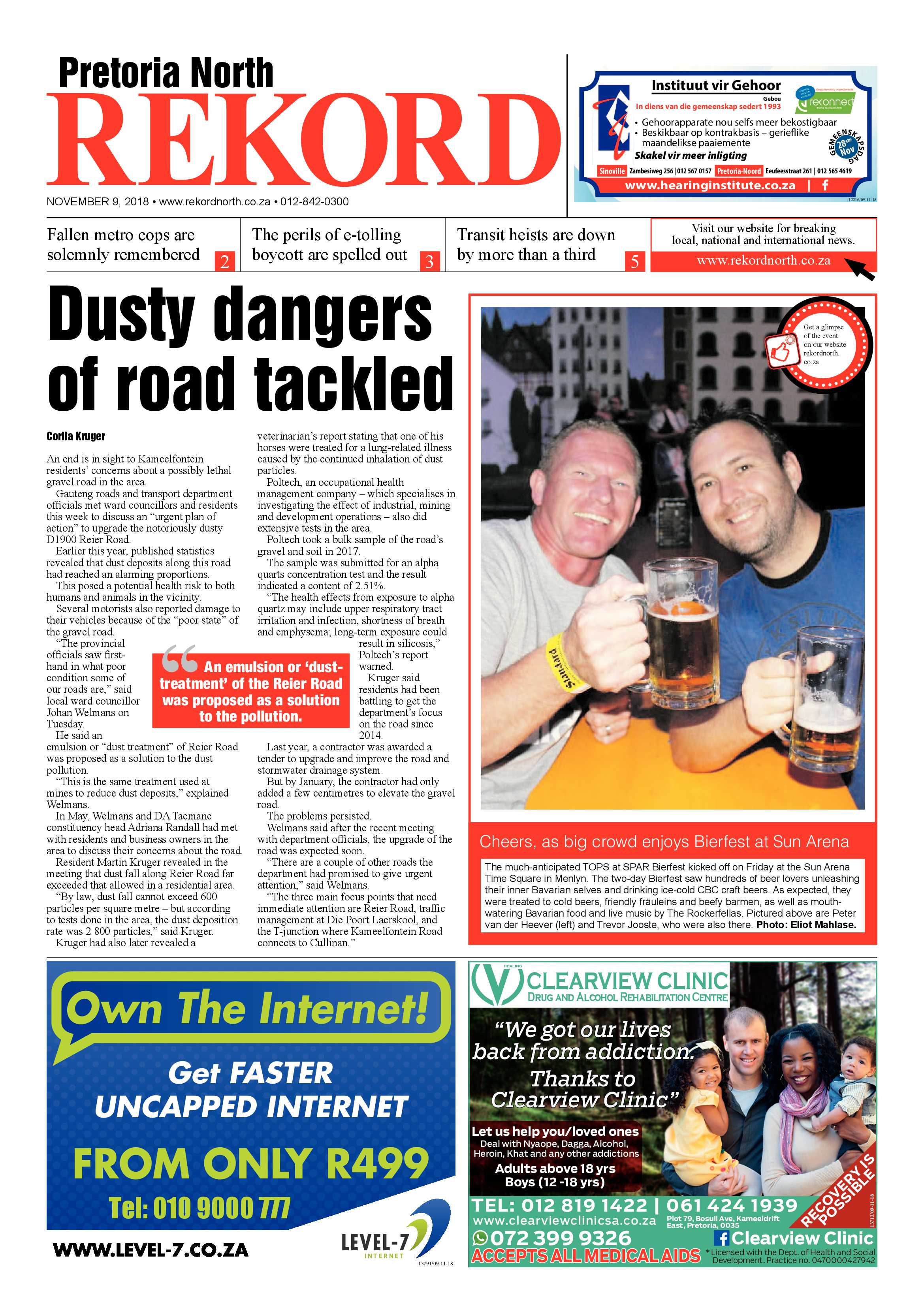 Rekord North 09 November 2018 page 1
