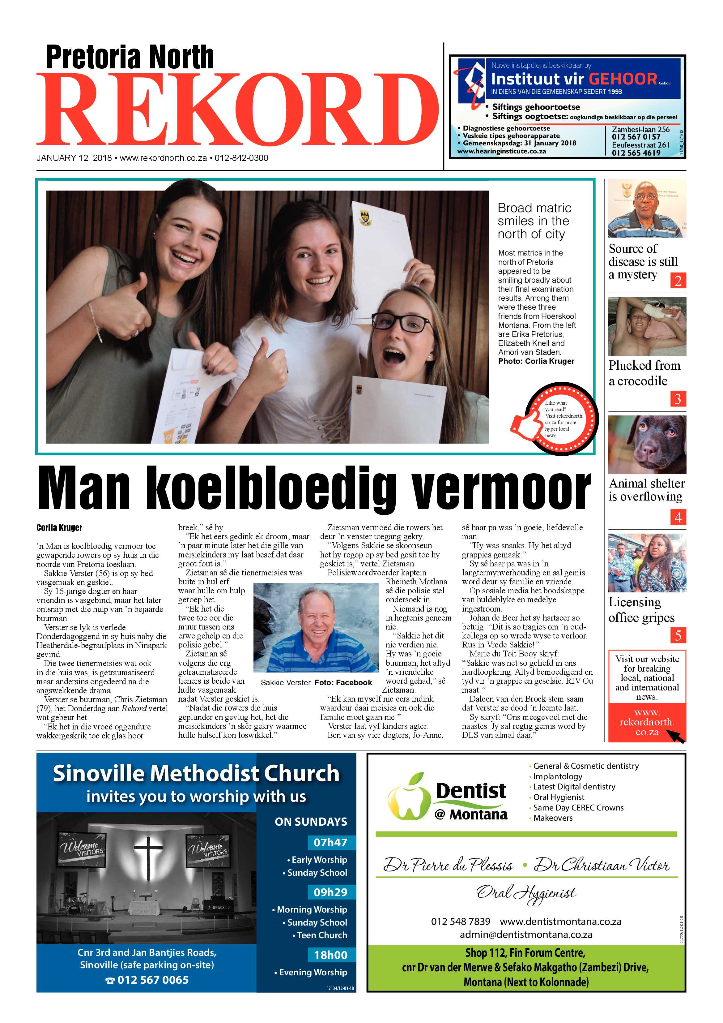 Rekord North 12 January 2018 page 1