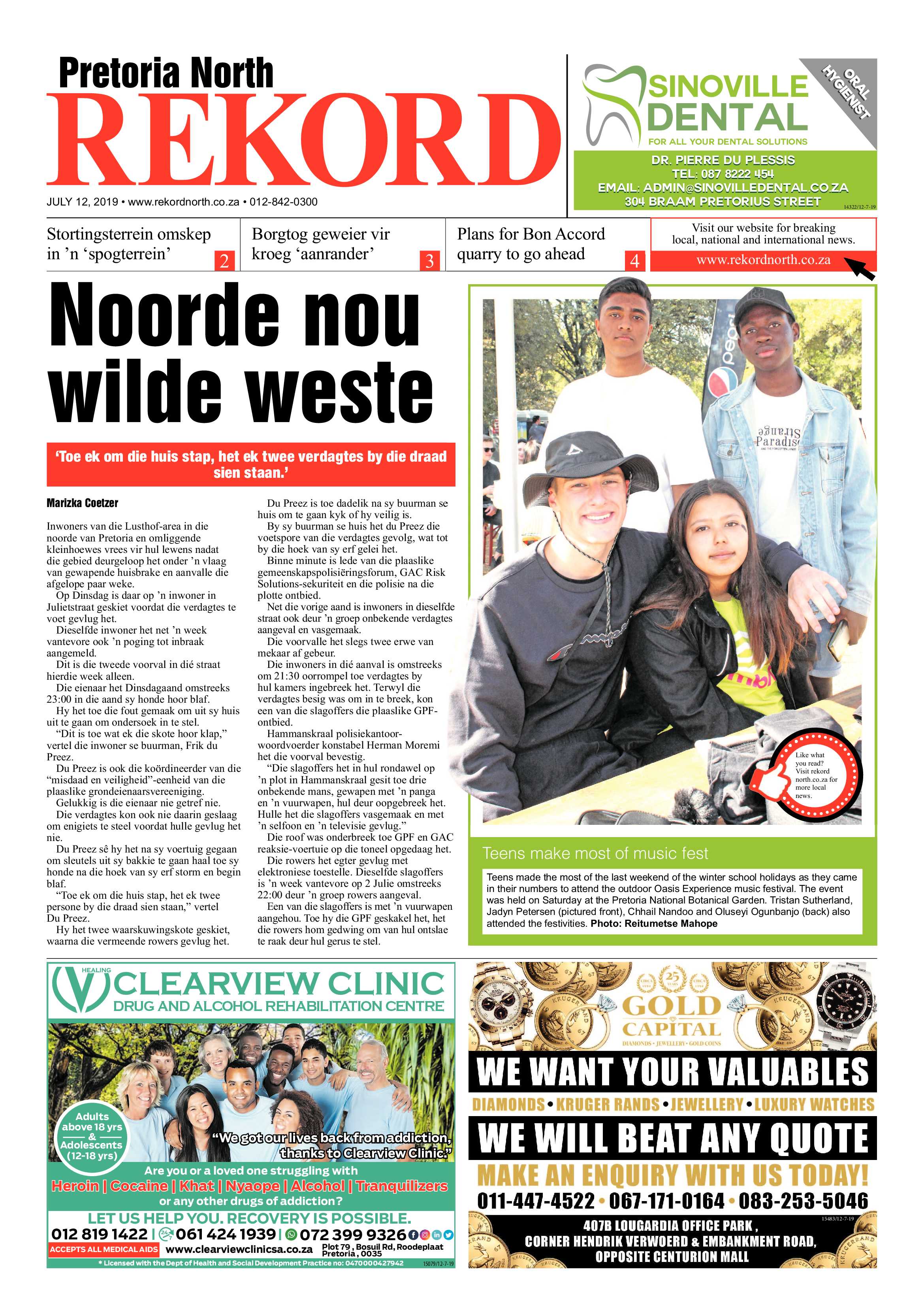 Rekord North 12 July 2019 page 1