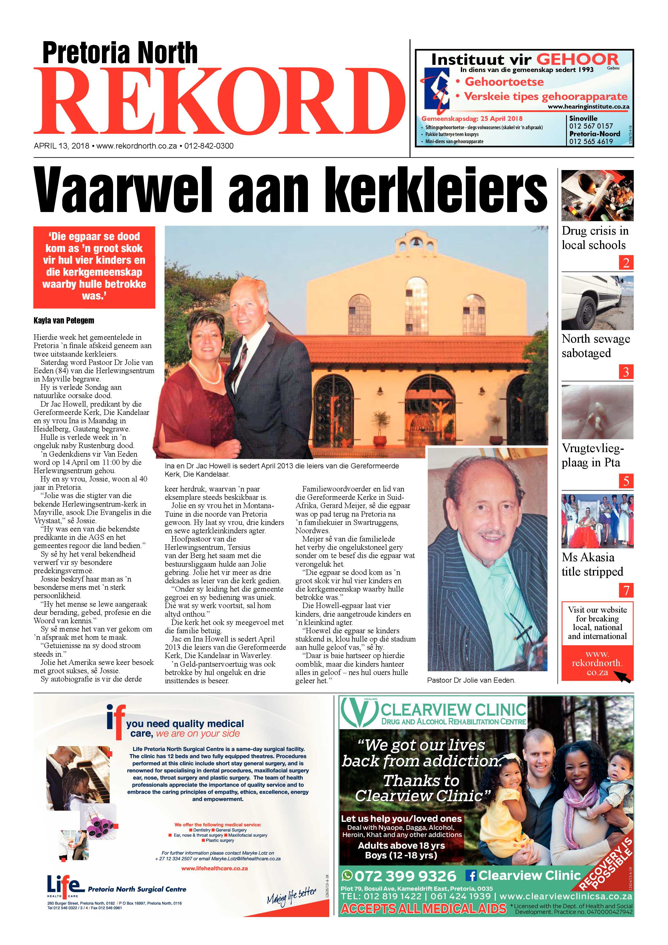 Rekord North 13 April 2018 page 1
