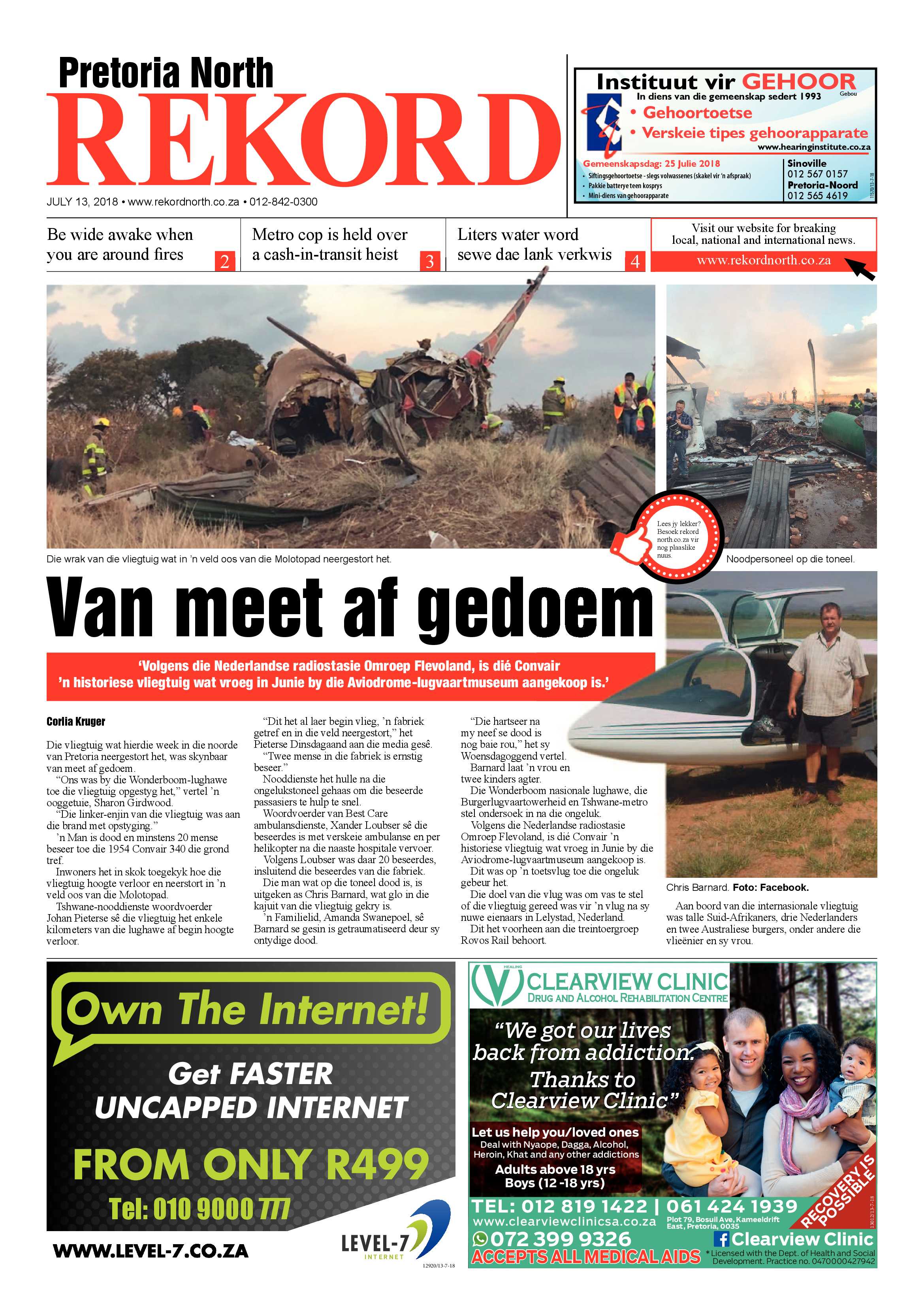 Rekord North 13 July 2018 page 1