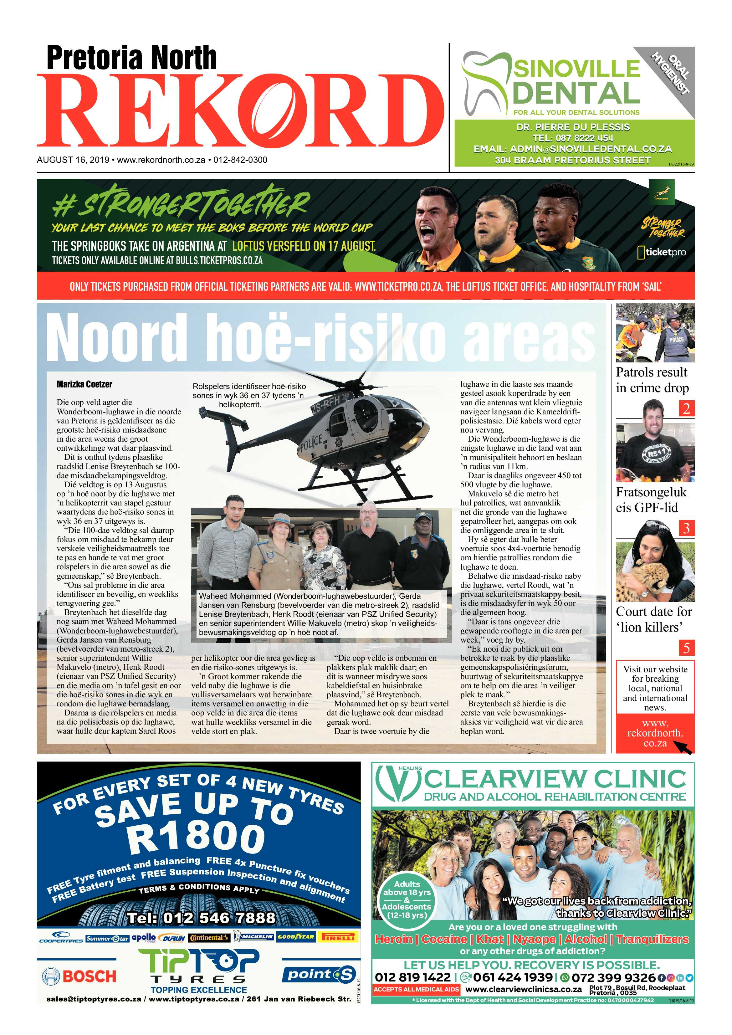 Rekord North 16 August 2019 page 1