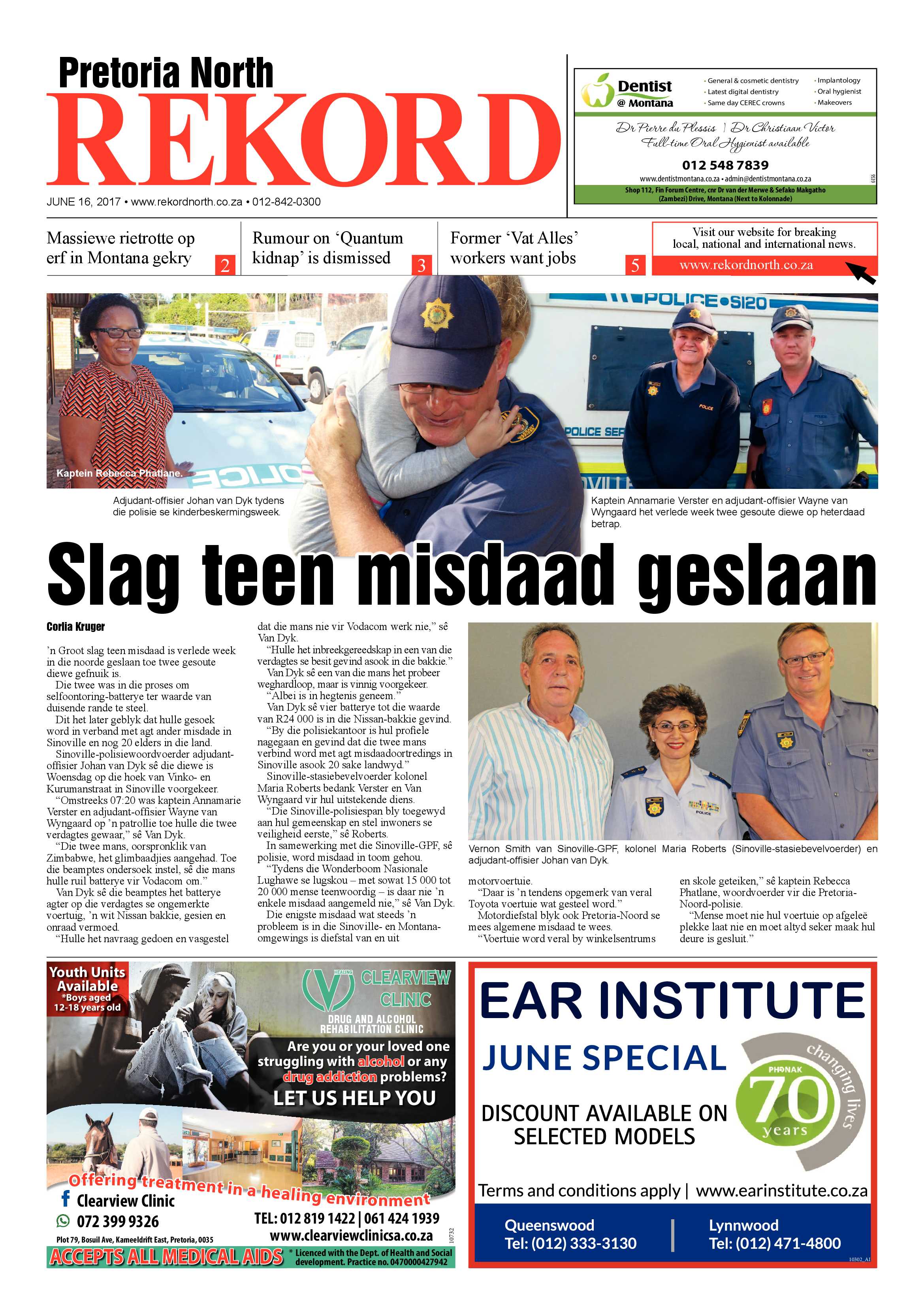 Rekord North 16 June 2017 page 1