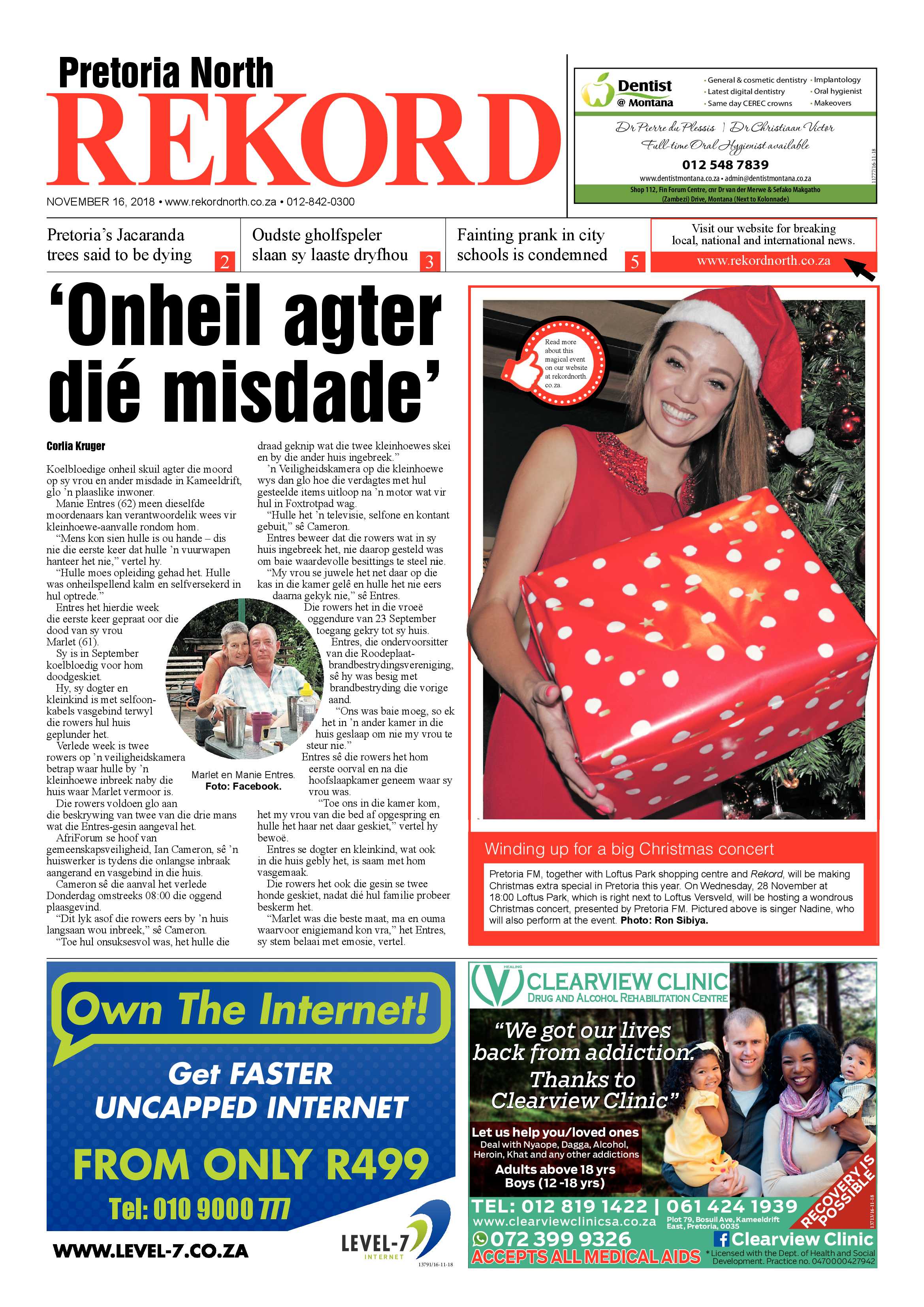 Rekord North 16 November 2018 page 1