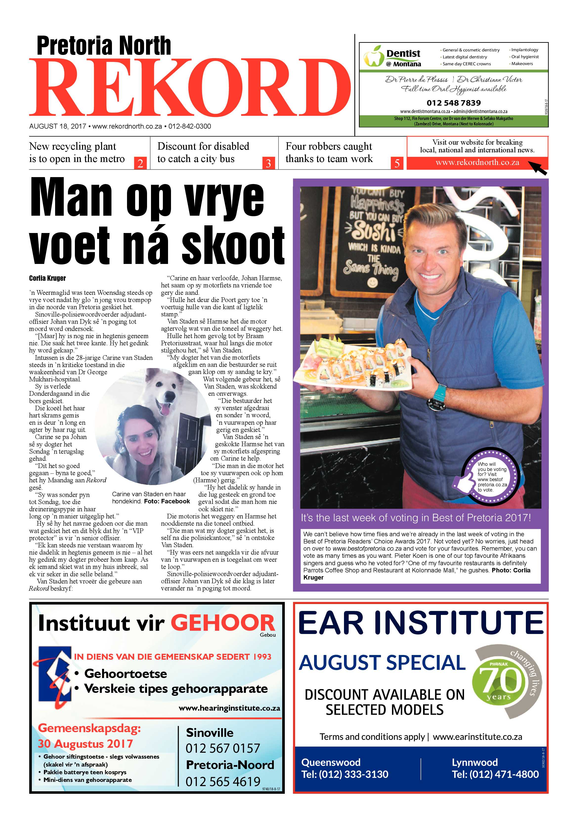 Rekord North 18 August 2017 page 1