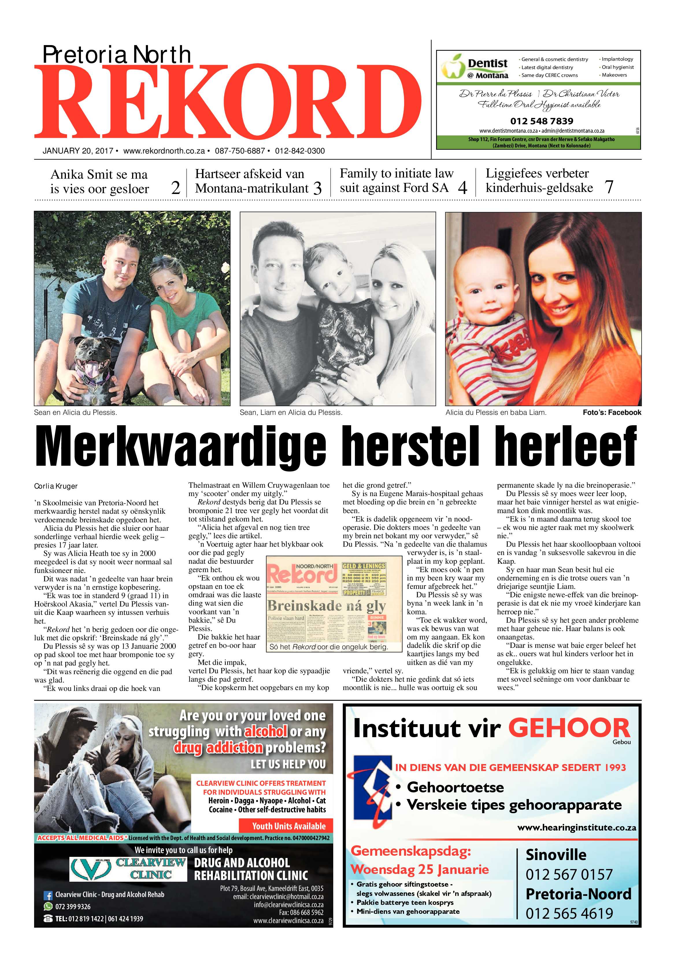 Rekord North 20 January 2017 page 1