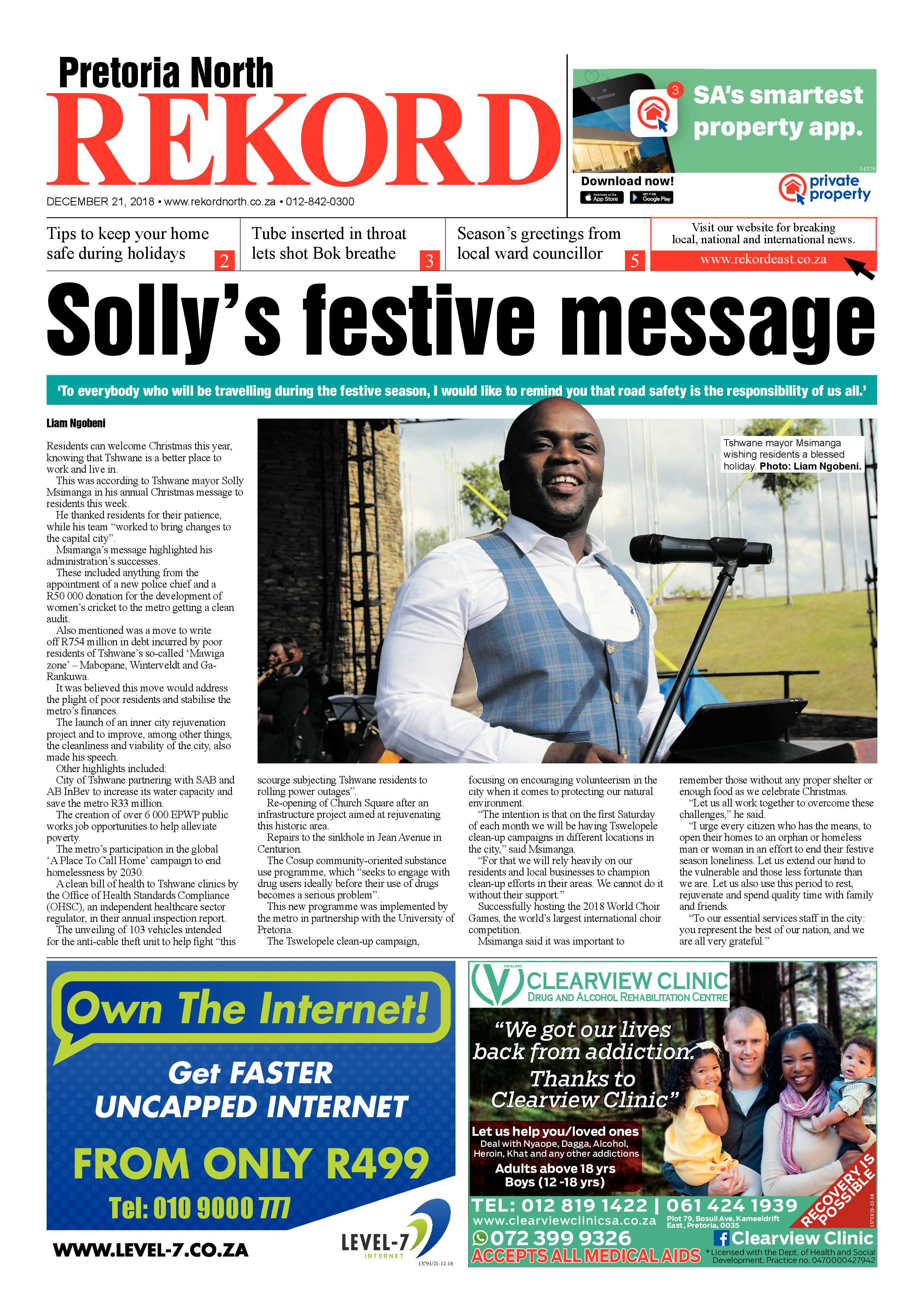 Rekord North 21 December 2018 page 1
