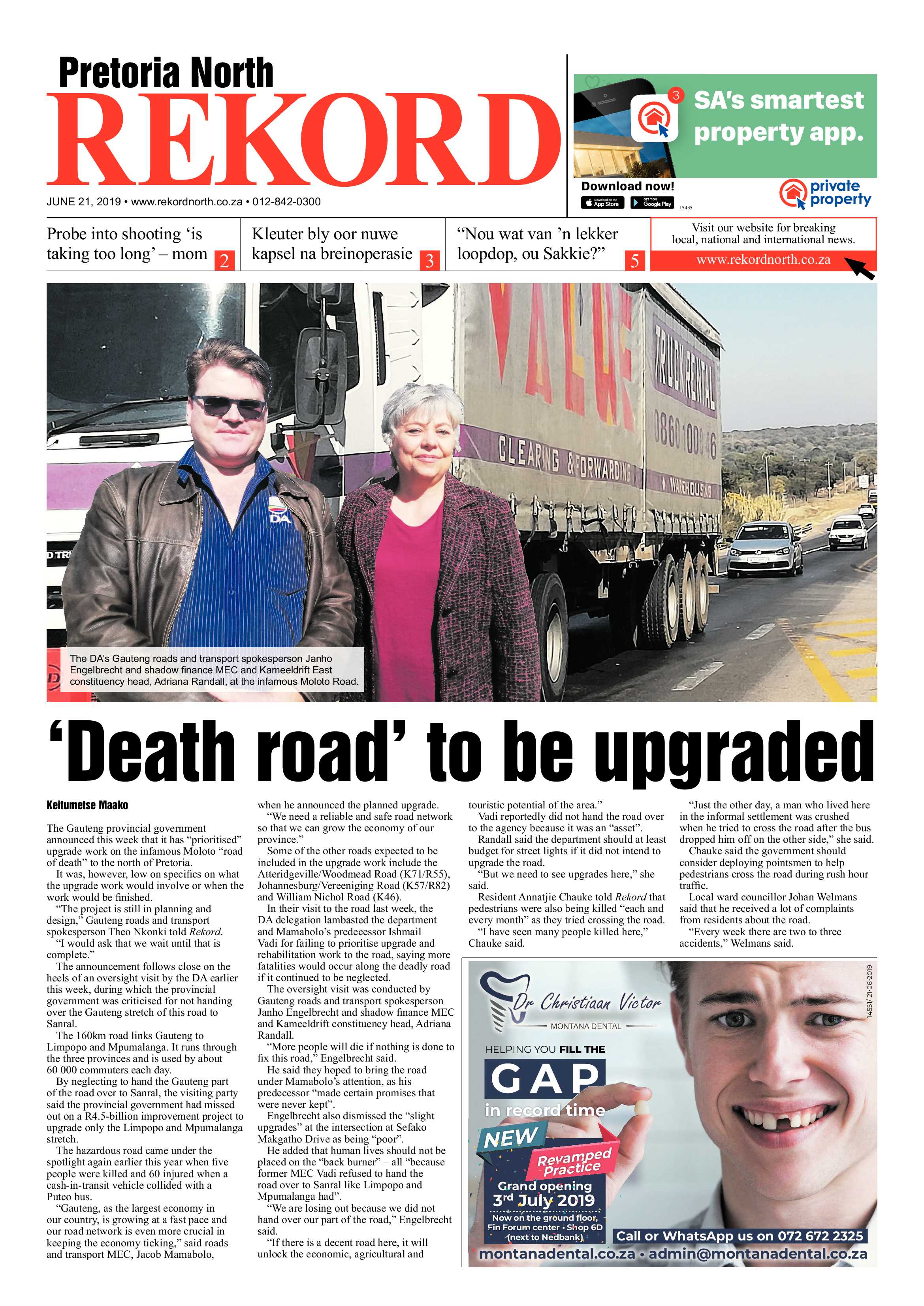 Rekord North 21 June 2019 page 1