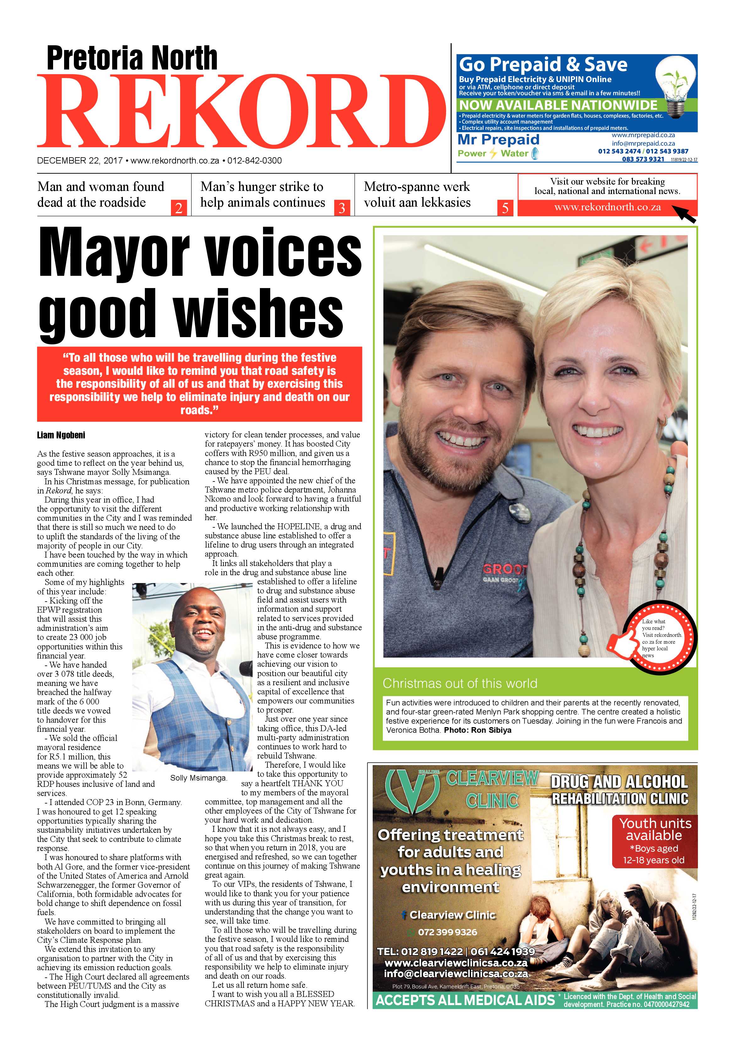 Rekord North 22 December 2017 page 1