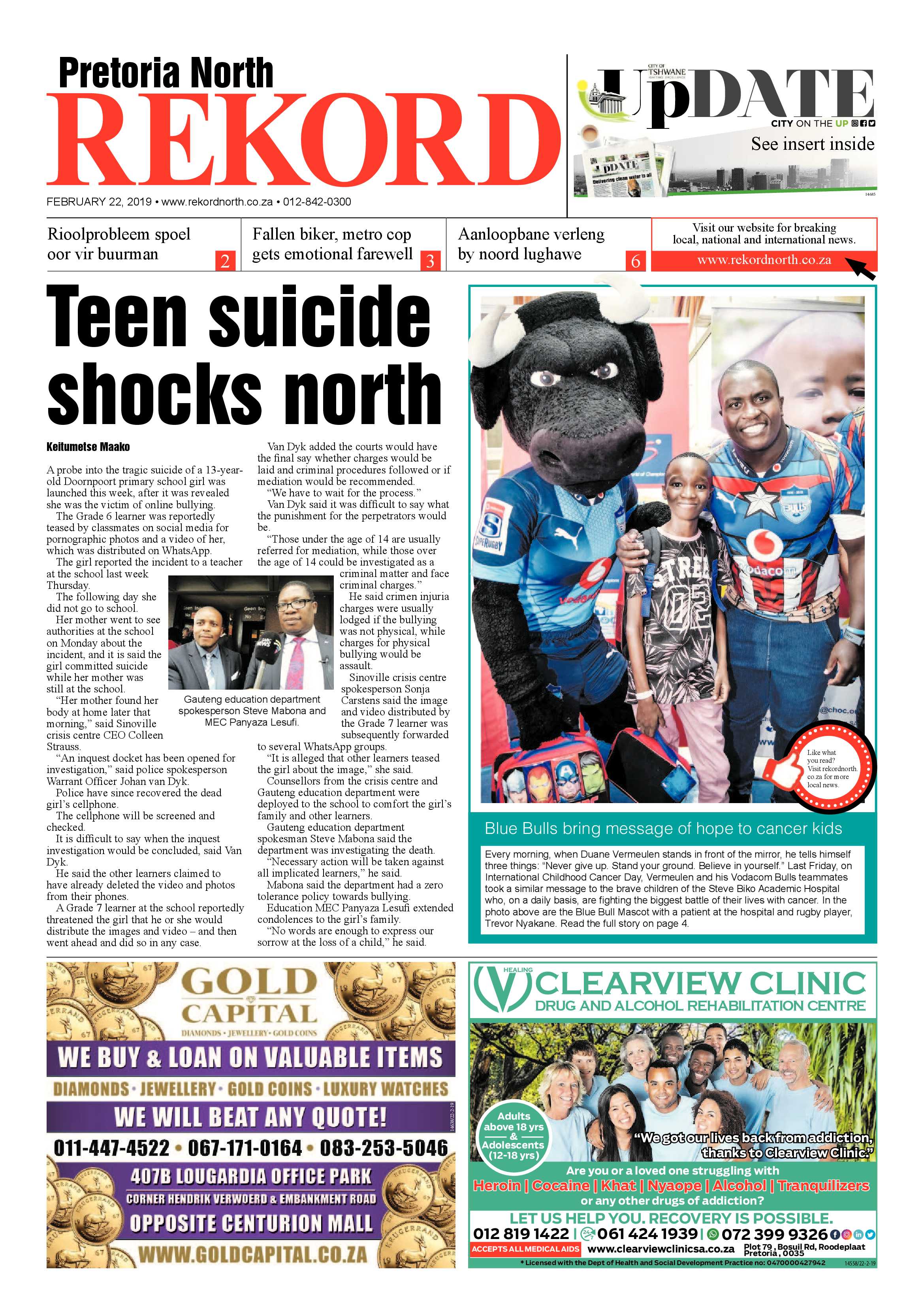 Rekord North 22 February 2019 page 1