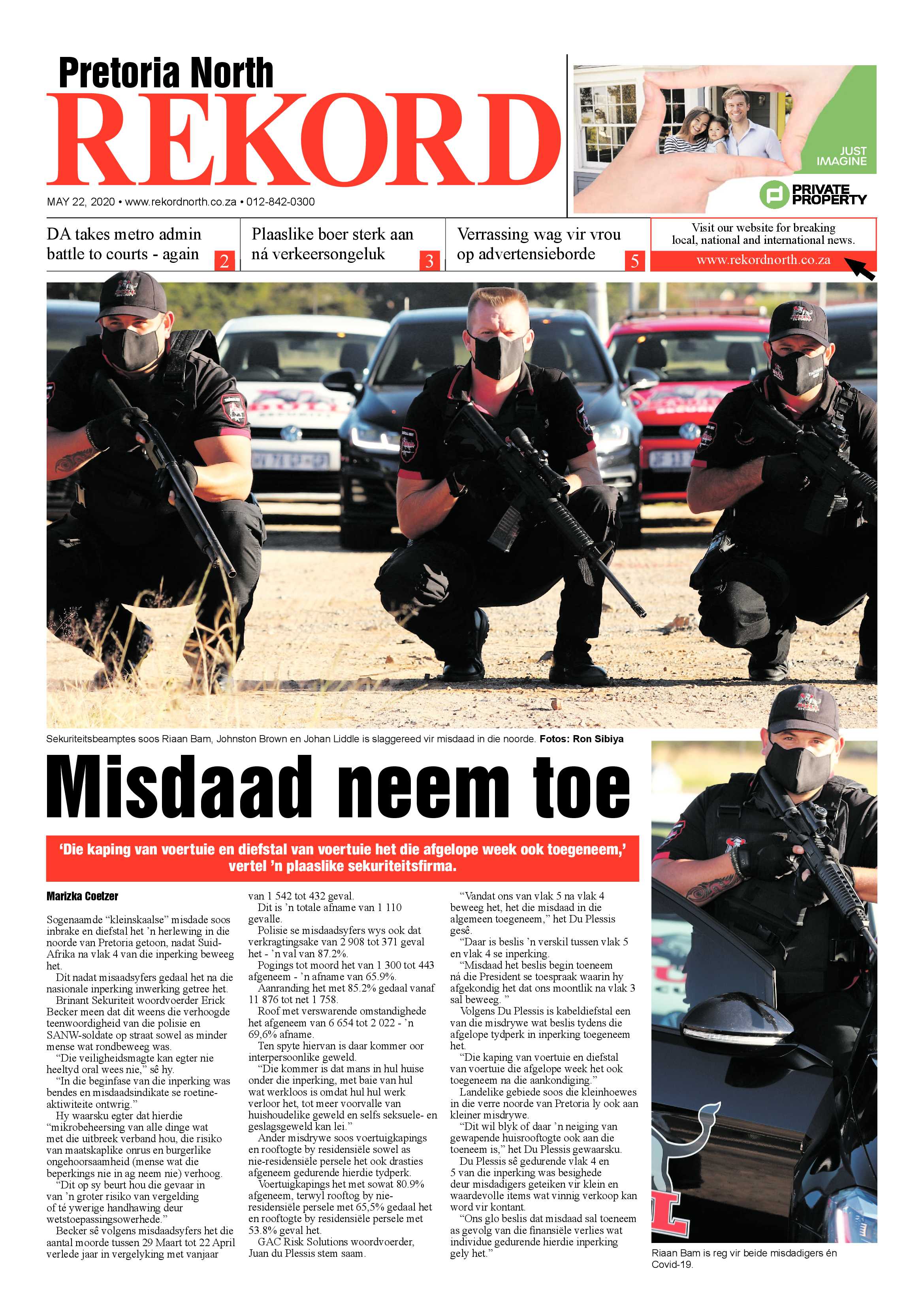 Rekord North 22 May 2020 page 1