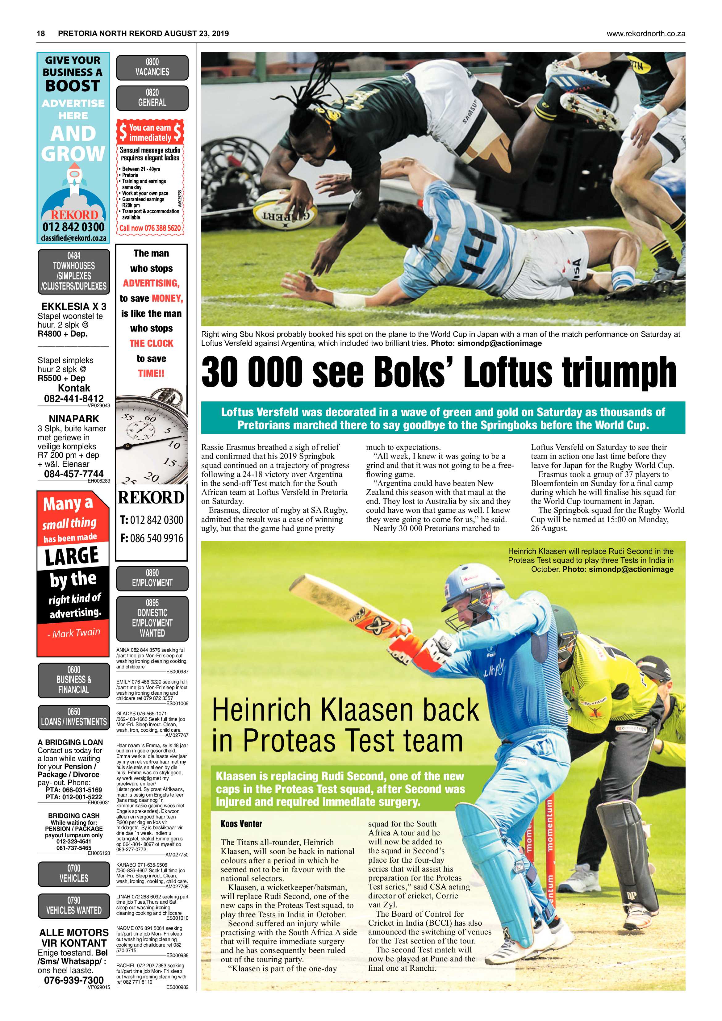 Rekord North 23 August 2019 page 18