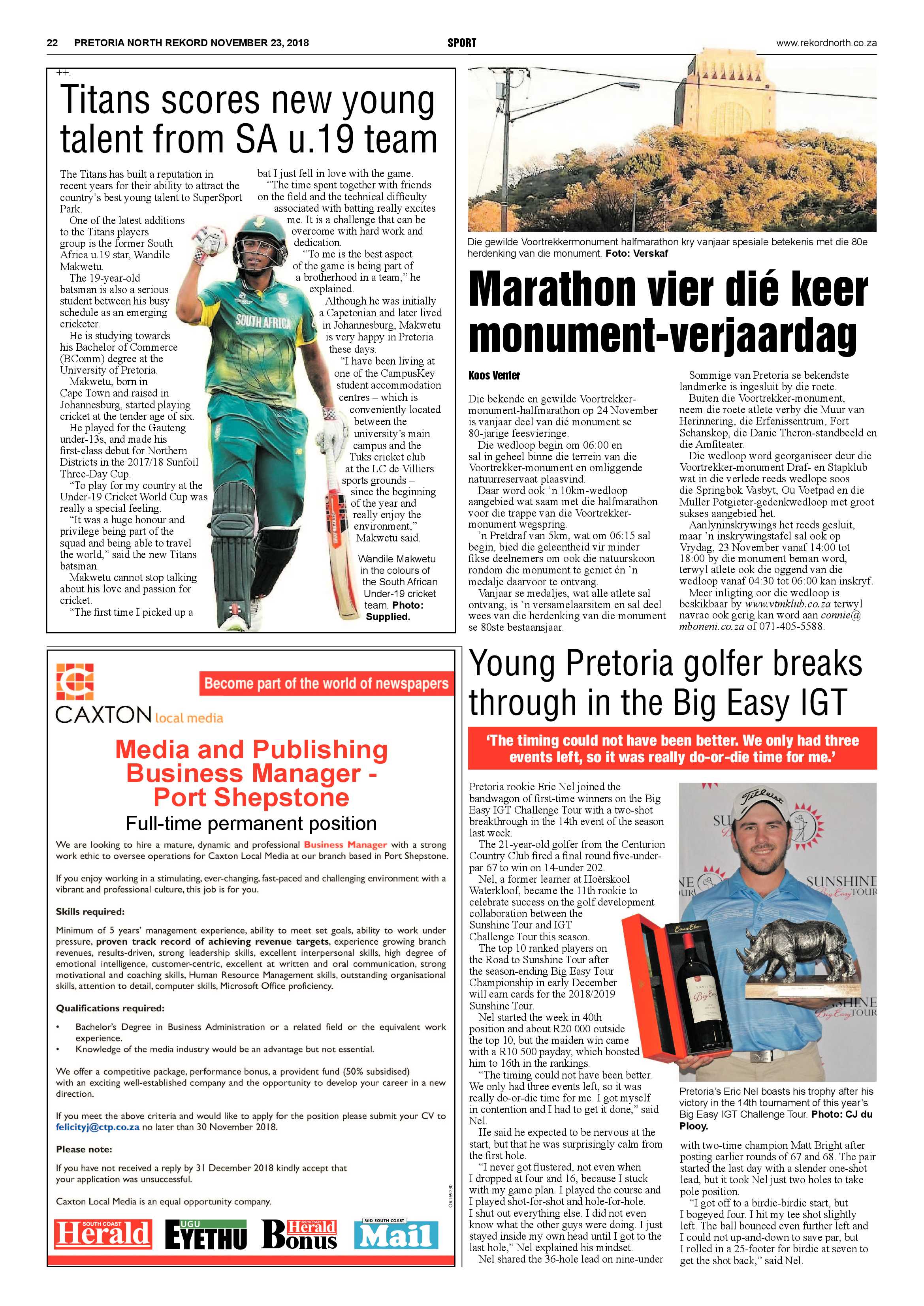 Rekord North 23 November 2018 page 22