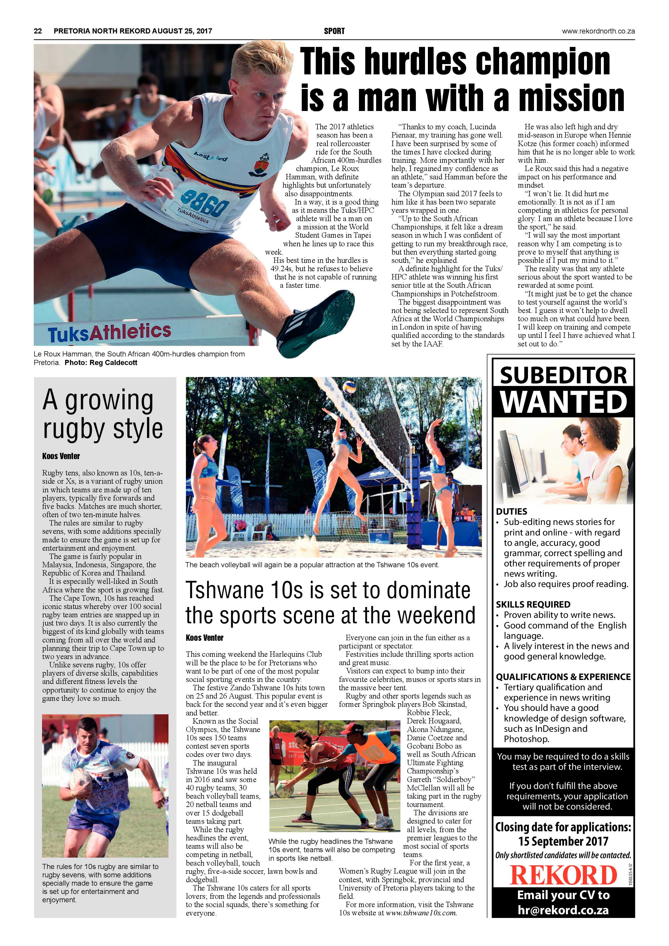 Rekord North 25 August 2017 page 22