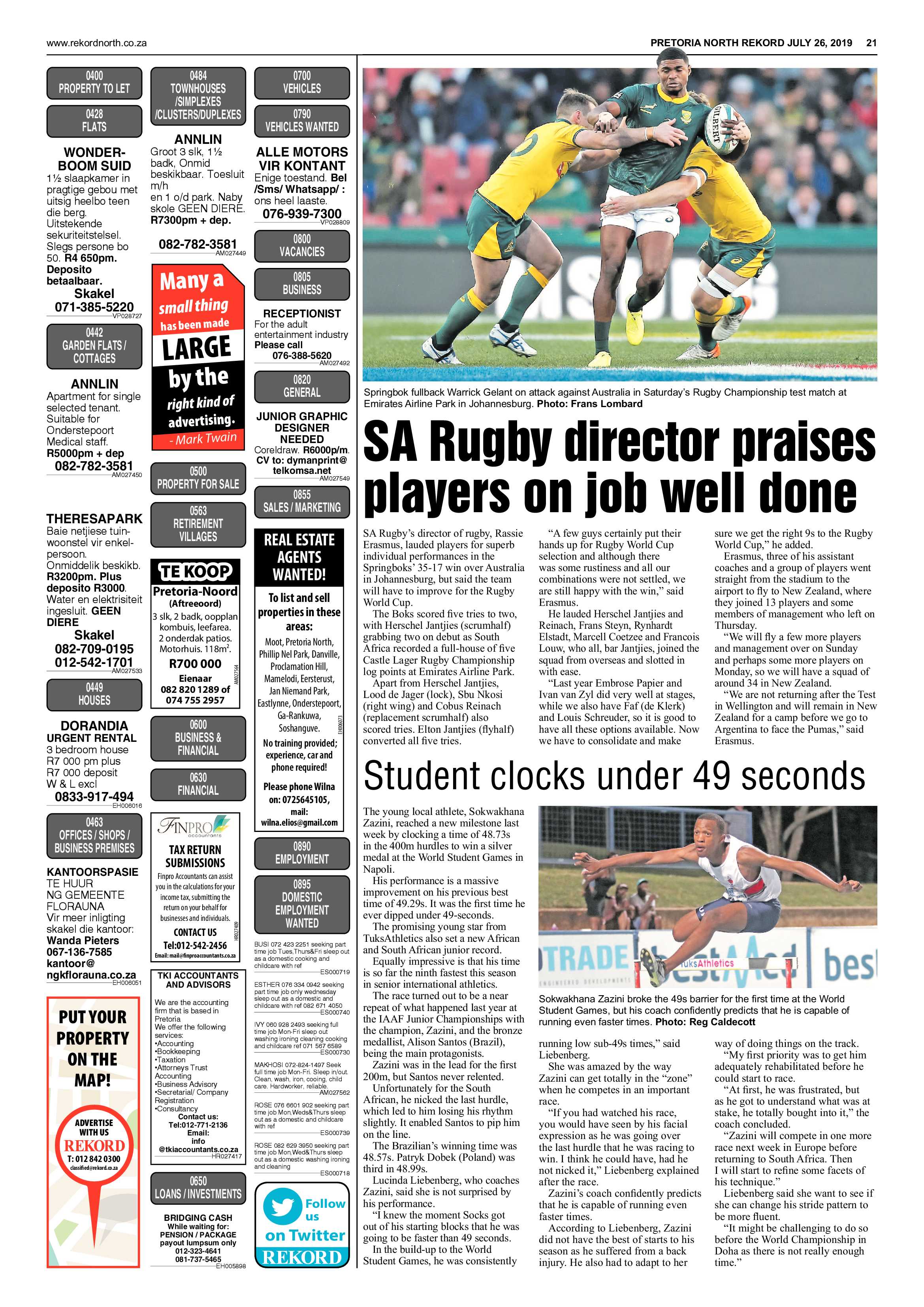 Rekord North 26 July 2019 page 21