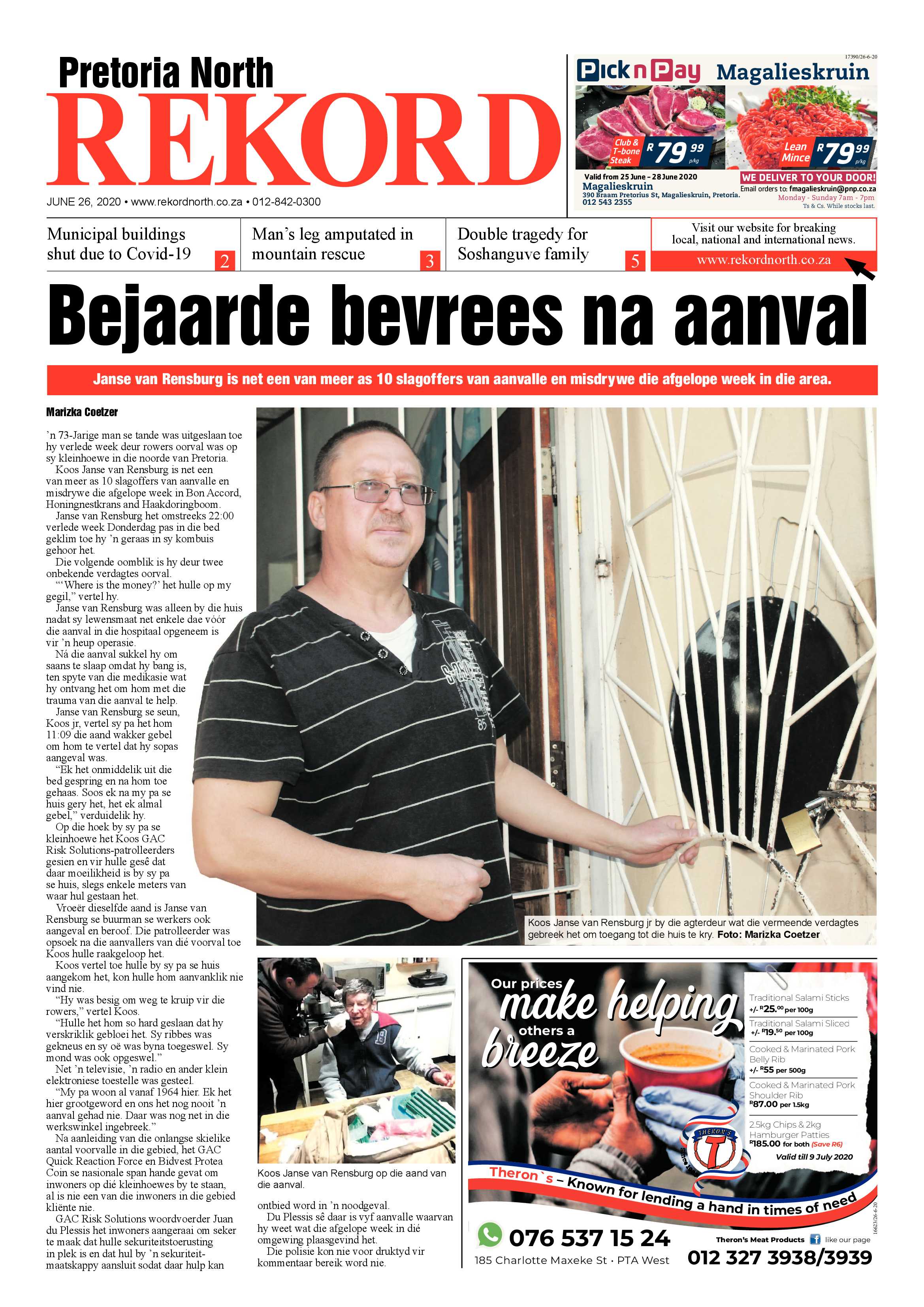 Rekord North 26 June 2020 page 1