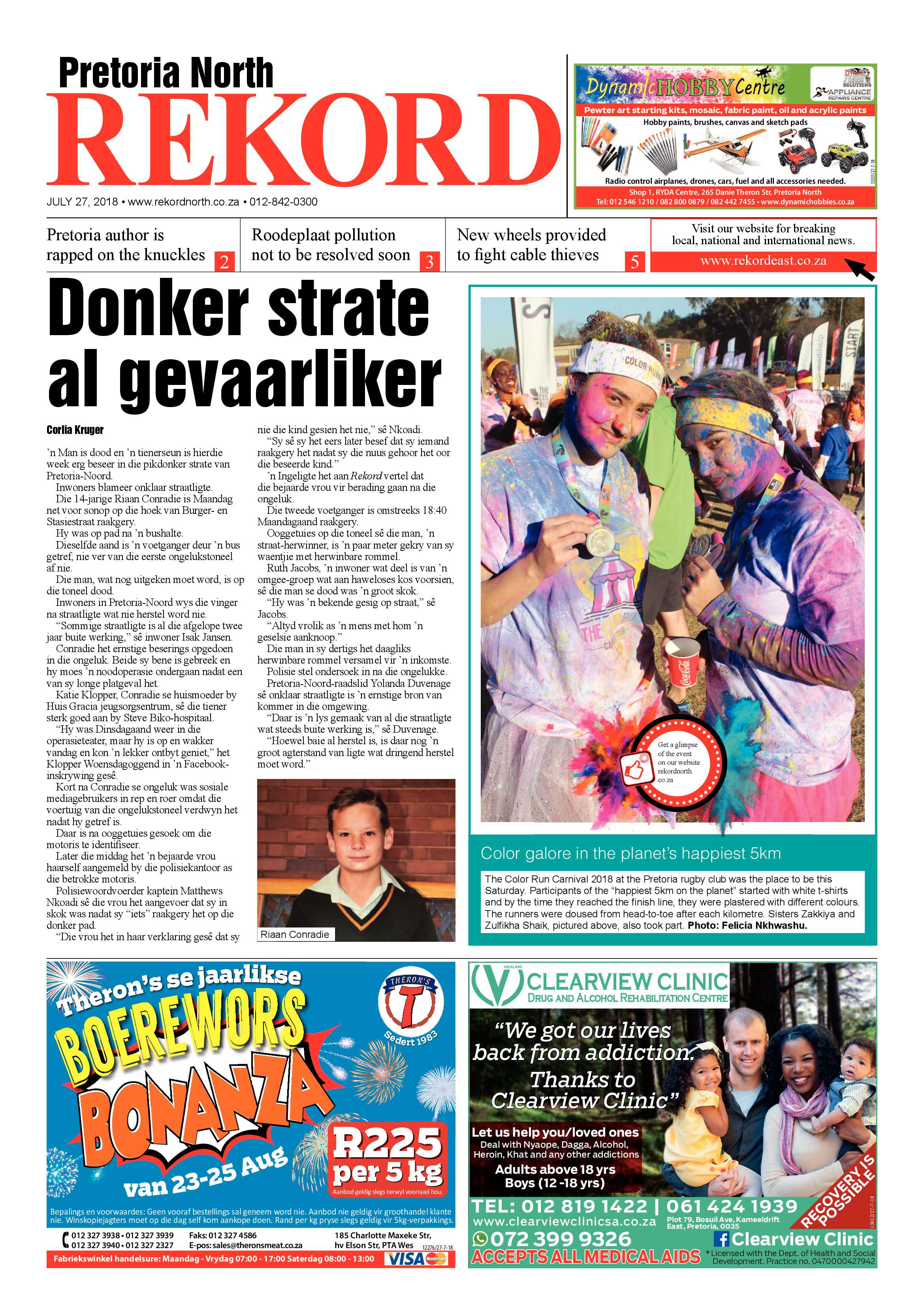 Rekord North 27 July 2018 page 1