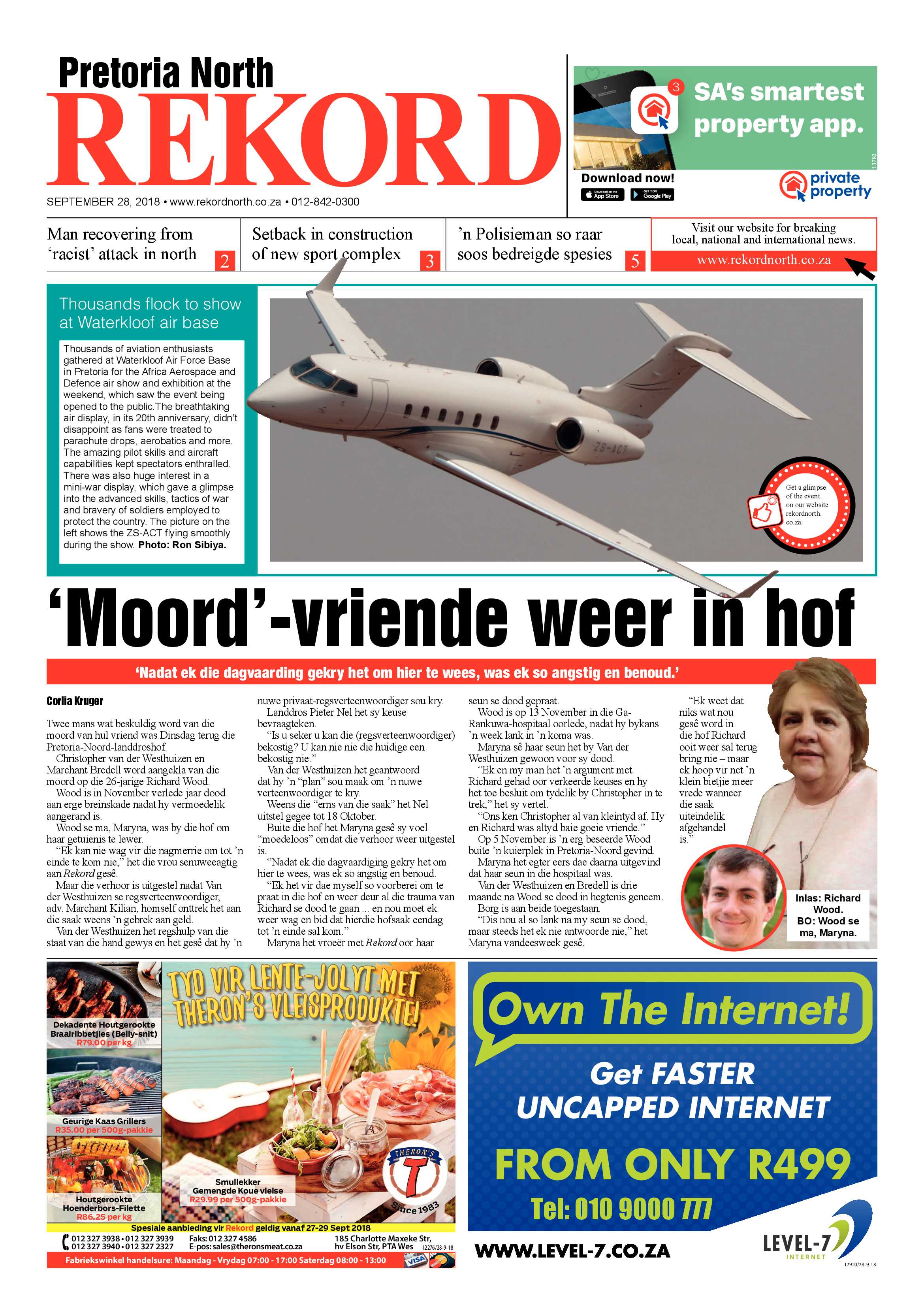 Rekord North 28 September 2018 page 1