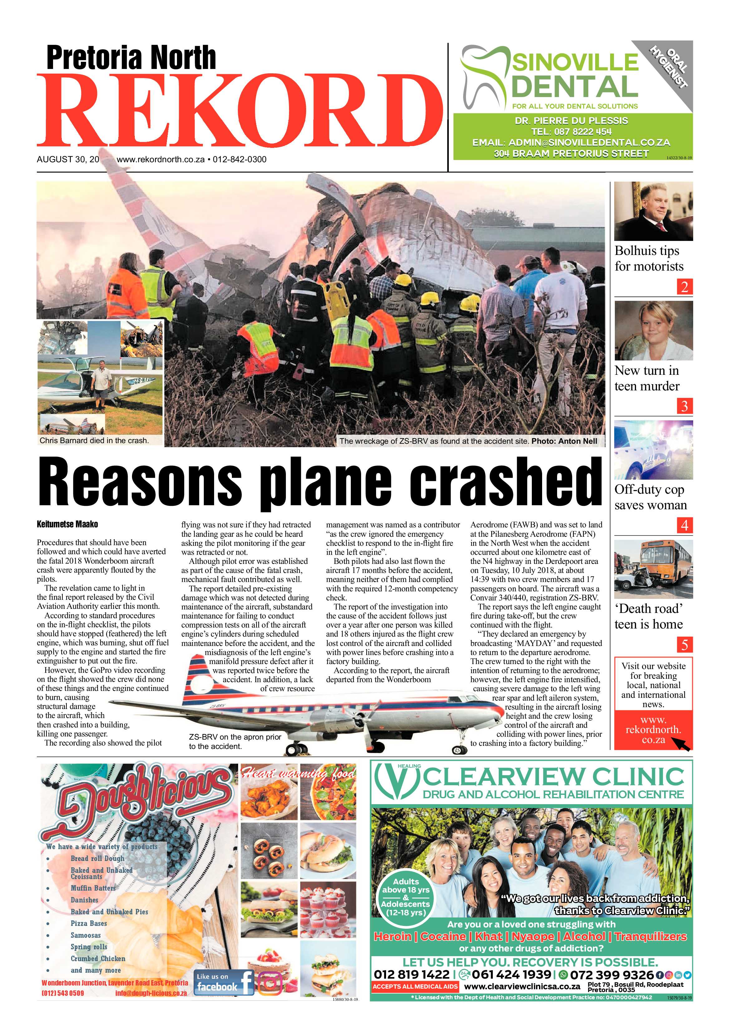 Rekord North 30 August 2019 page 1