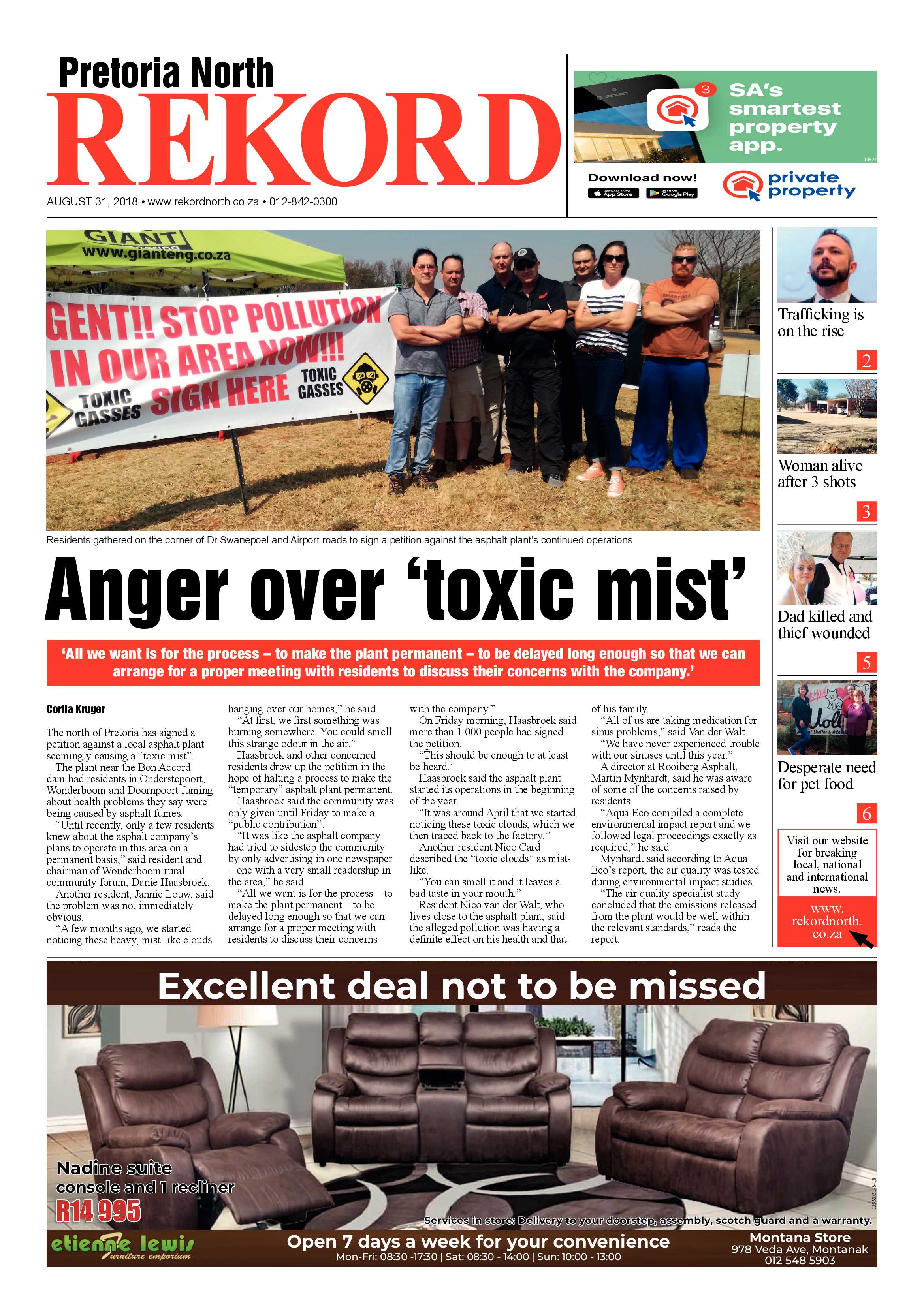 Rekord North 31 August 2018 page 1