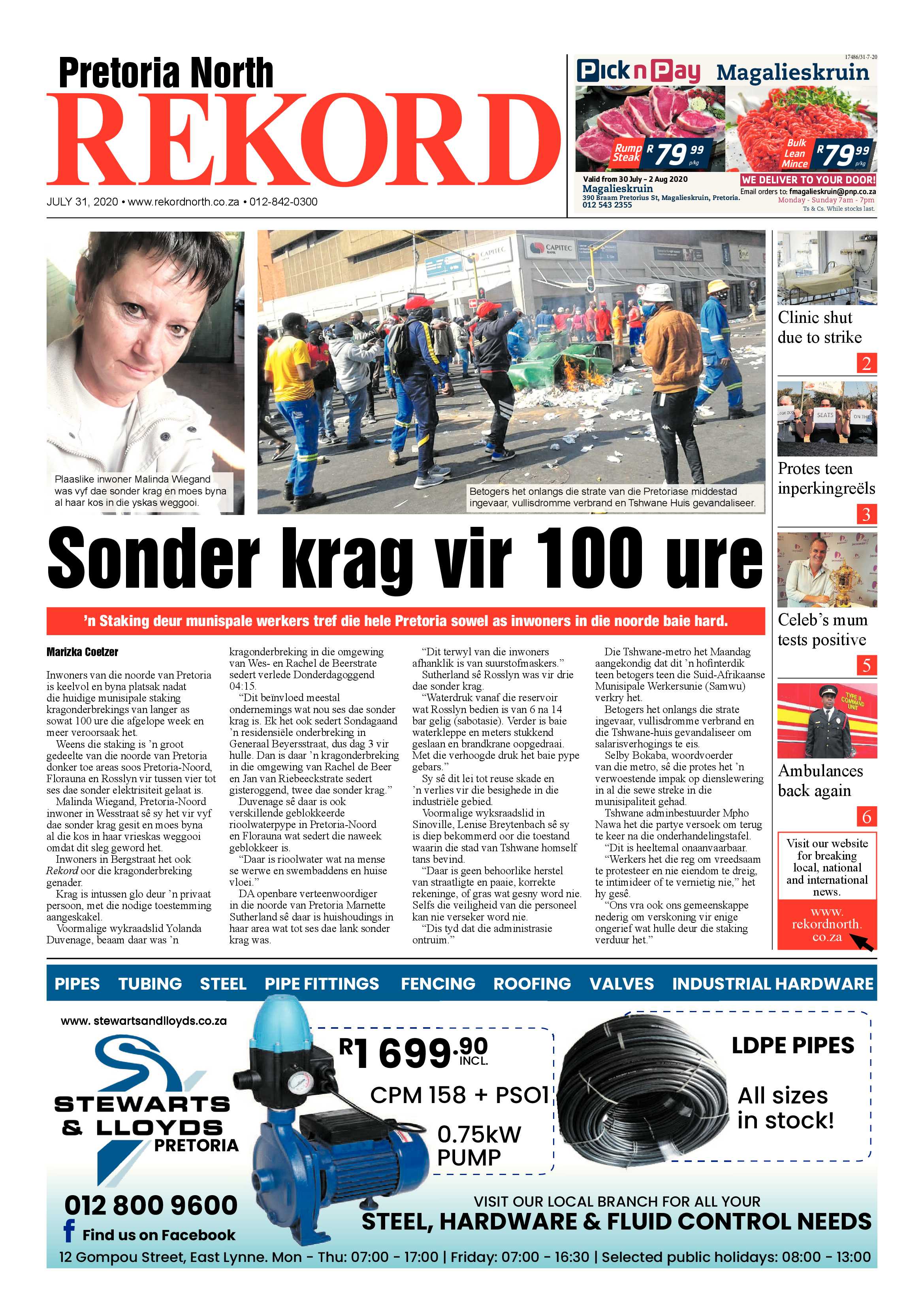 Rekord North 31 July 2020 page 1