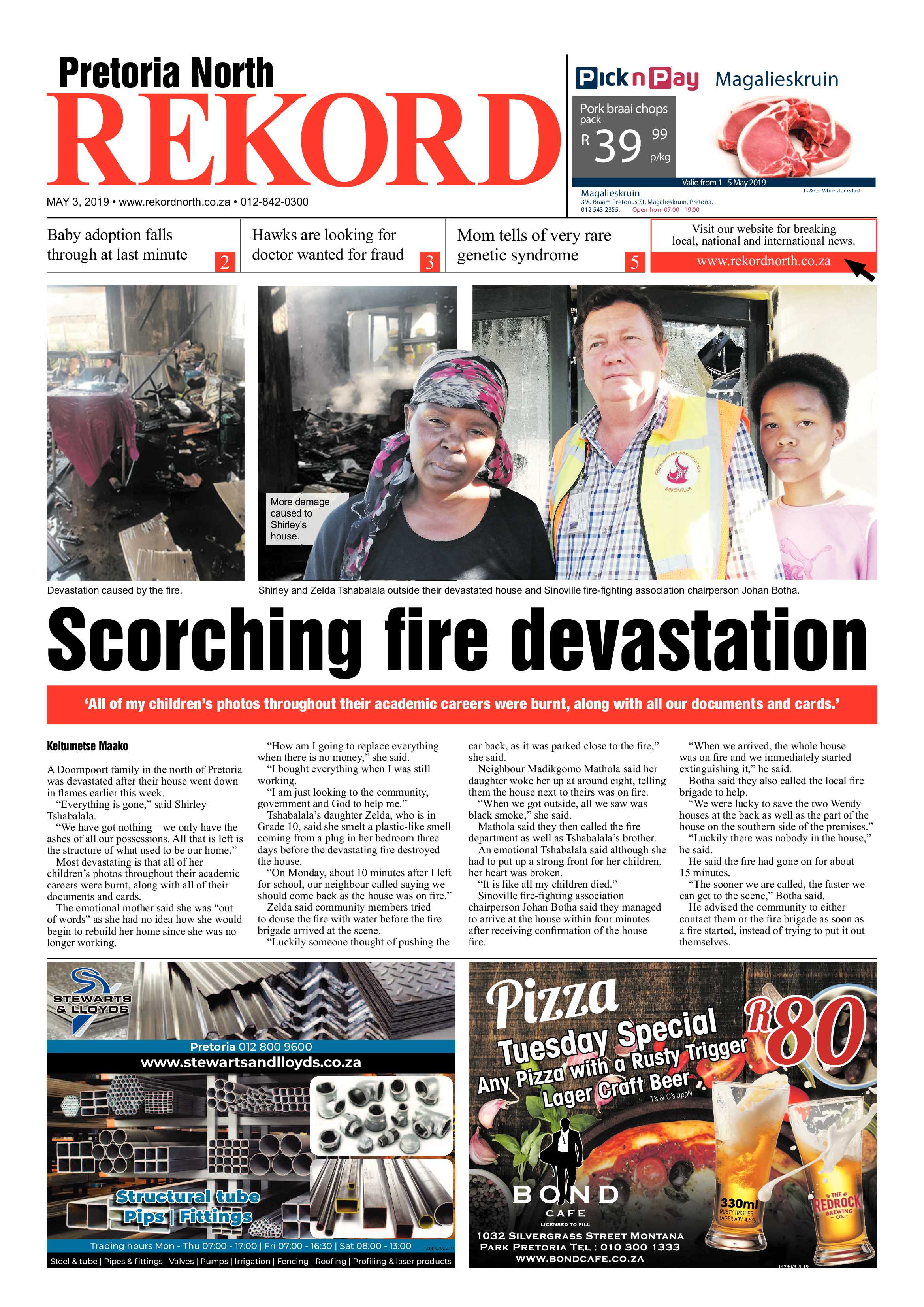 Rekord North 3 May 2019 page 1