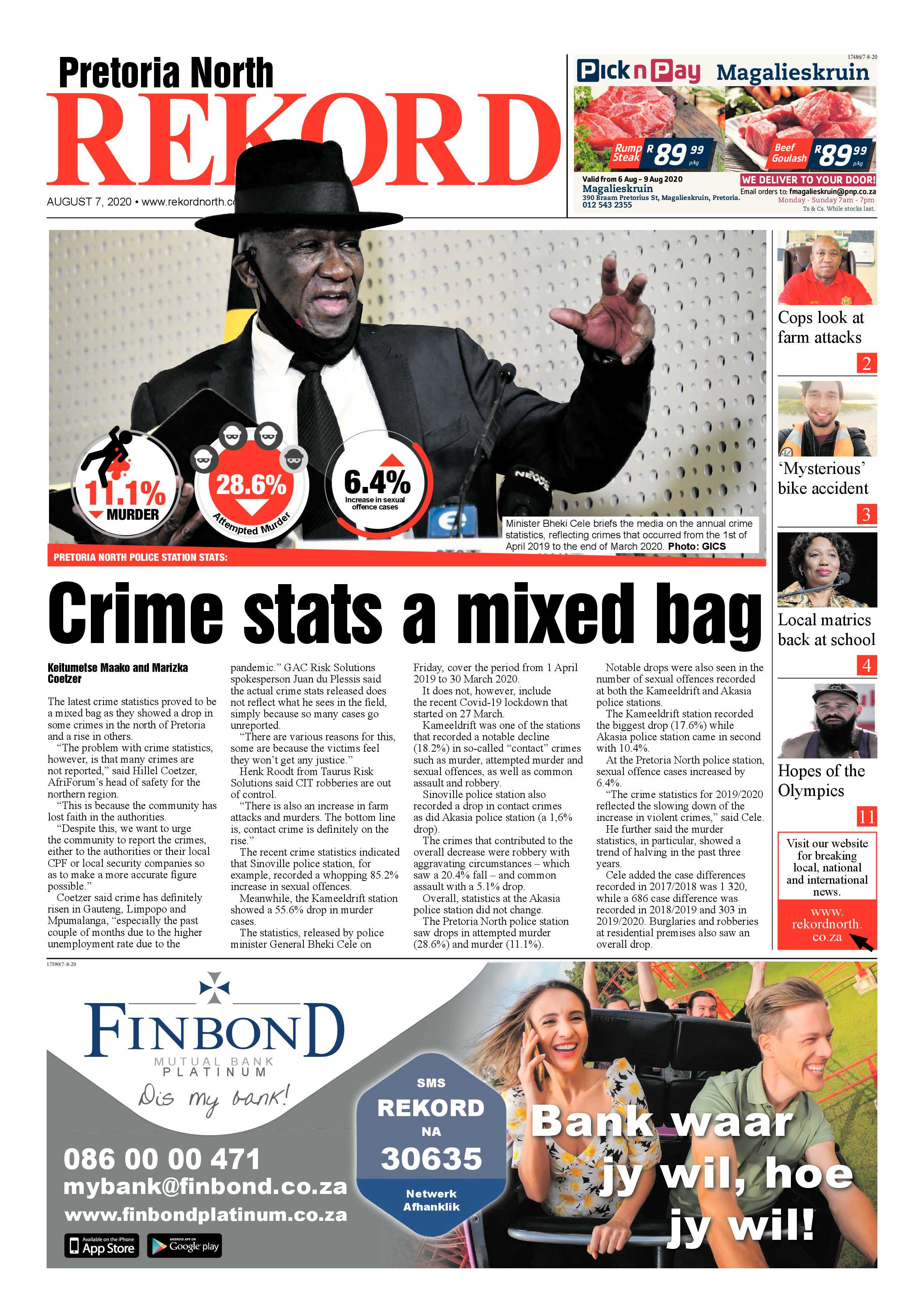 Rekord North 7 August 2020 page 1