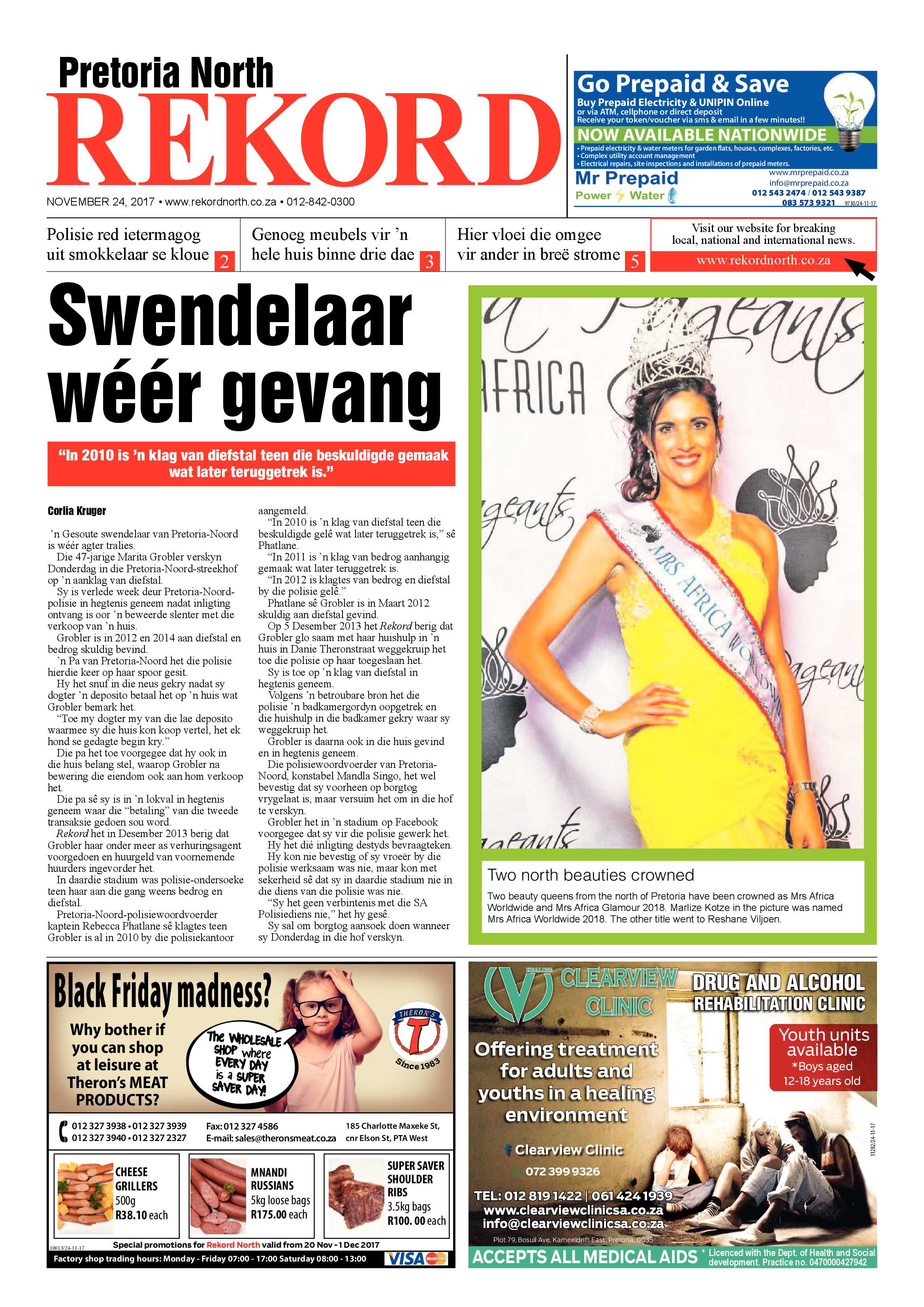 Rekord North 24 November 2017 page 1